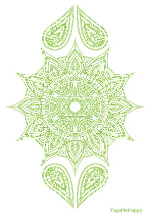 Free Download Anahata Herzchakra Mandala Ausmalbild
