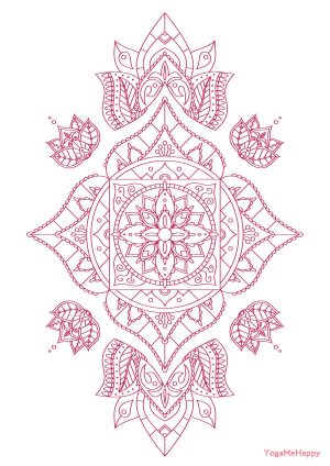 Ausmalbild Muladhara Chakra Mandala